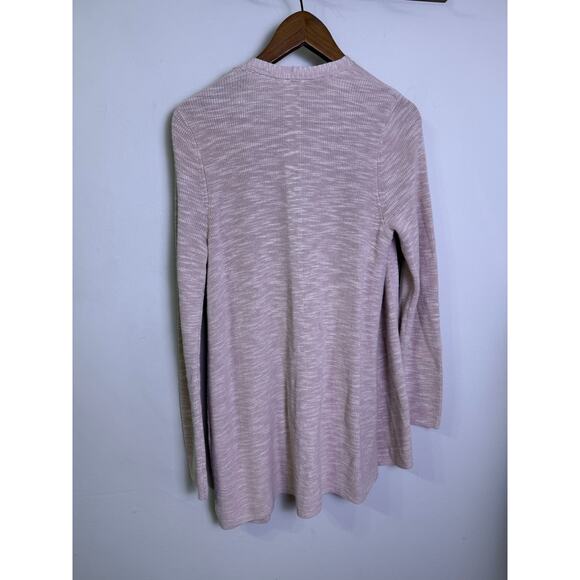 J.Jill Pink Open Front Lightweight Cardigan Sweater Women’s M Cotton Linen Blend - Picture 4 of 4